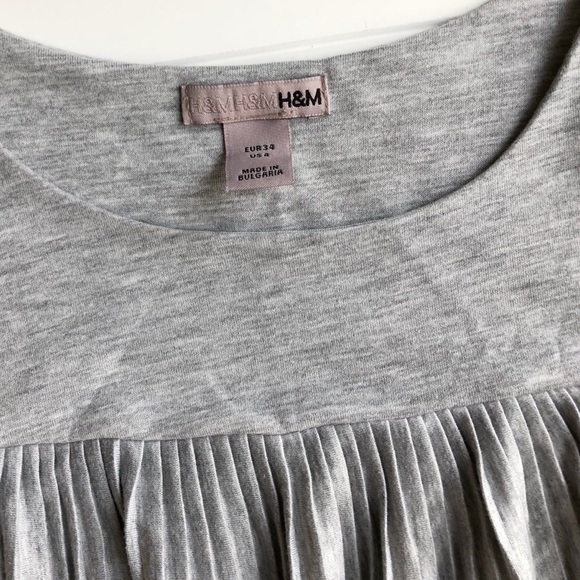 H&M Grey Jersey Pleated Dress - Picture 2 of 4